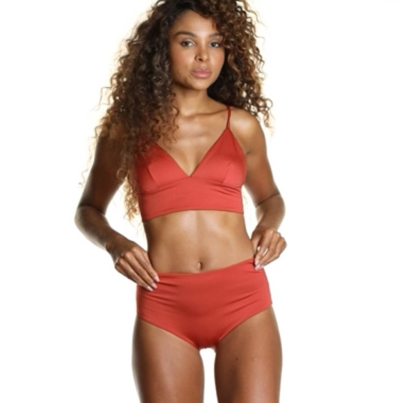 Maaji Saffron Mirage Long Line Triangle Bikini Top - Picture 2 of 11